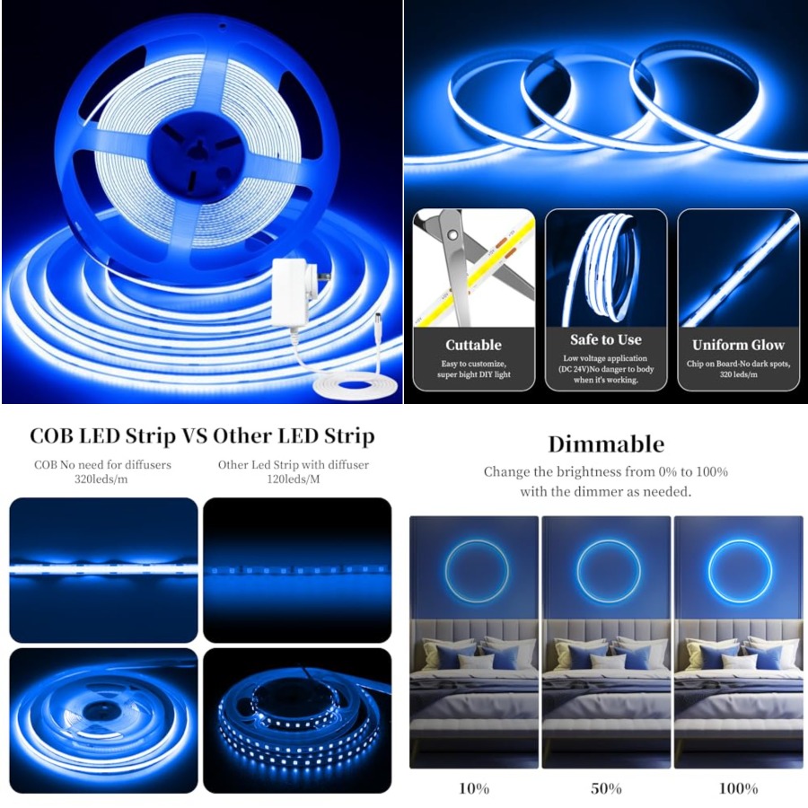 Lampu Strip LED COB 32,8ft/10M - Led Strip Lights ulasan dan harga