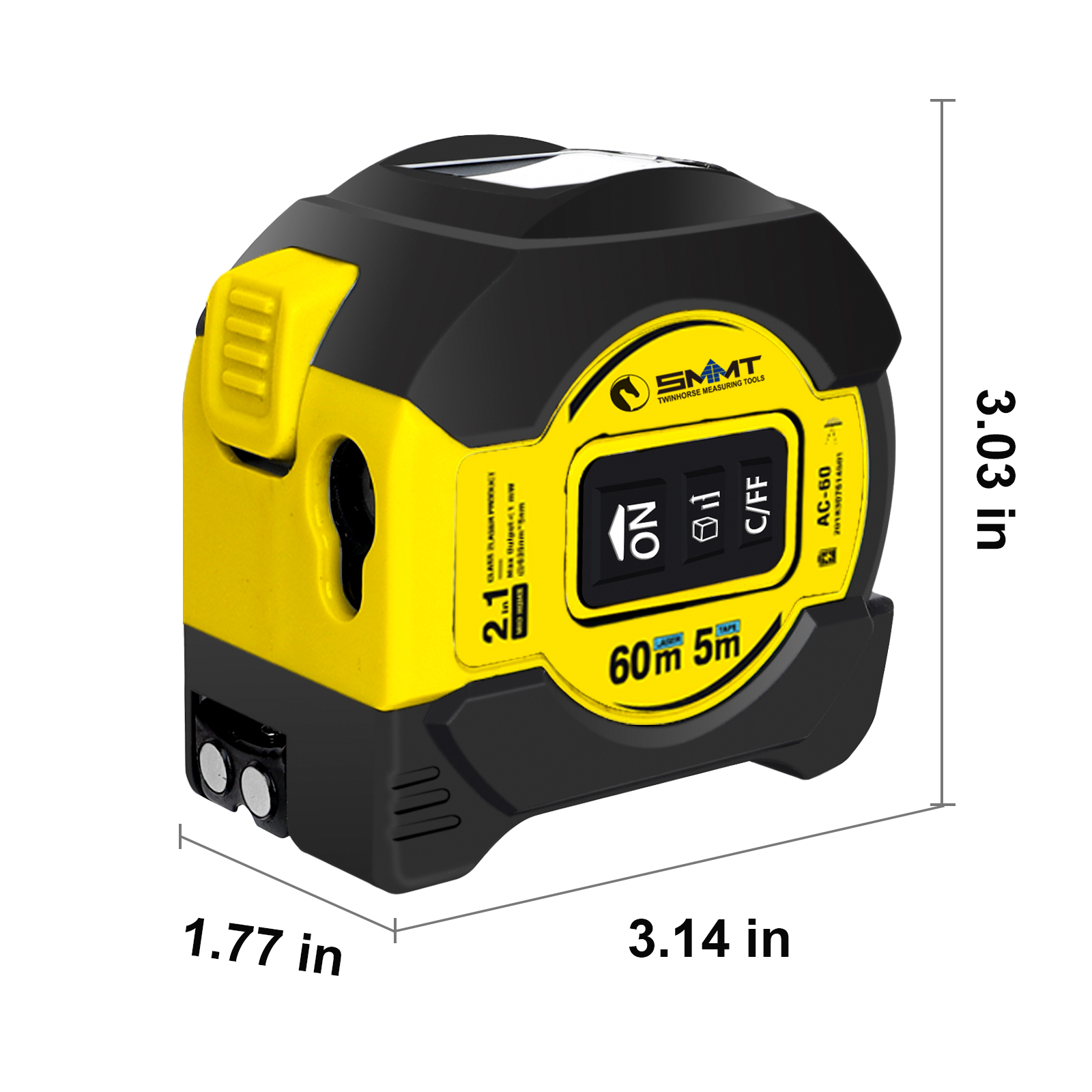 Pengukur Jarak Laser 2-in-1 5m - Tape Measure ulasan dan harga